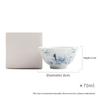 Hand Painted Bird Teacup Ceramic Cups Bamboo Chinese Tea Cup Set Teaware Bowl For Tea Ceremony White Flower Coffee Mugs