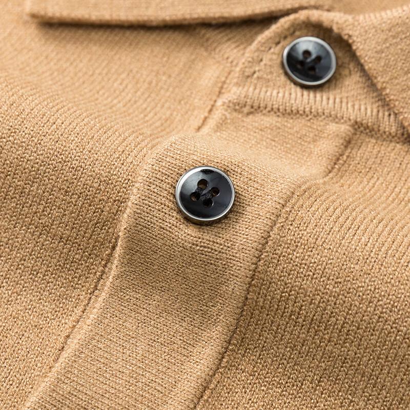 Hengyuanxiang Herren Herbst/Winter Kaschmir-Mischung Pullover mit Kragen