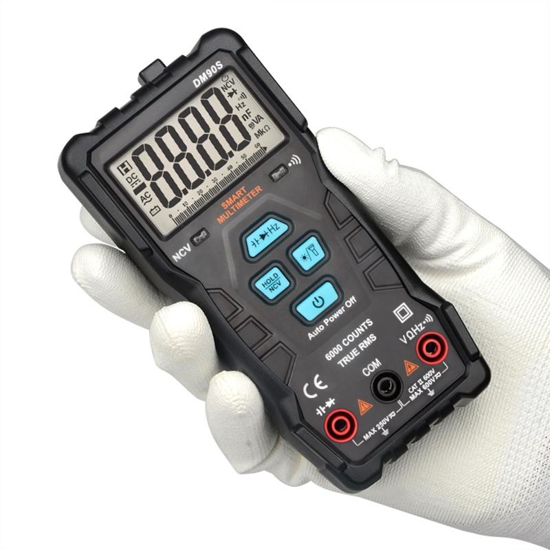 Digital Multimeter 6000 Counts NCV Function AC/for DC Voltage Resistance Meter Tester Capacitance Diodes Data Hold Funct