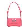 New high-end texture versatile temperament shoulder bag women's solid color bow trendy personalized casual messenger bag