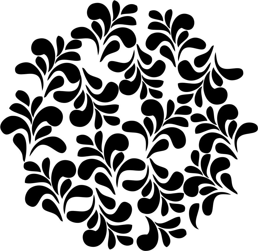 Printtoo Leaf Pattern Scarp-booking Round Wooden Rubber Stamp Craft Textile-2