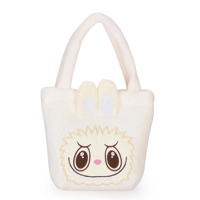 Cute Cartoon Plush Handbag For Kids Large Capacity Lightweight Stylish Nylon Bag