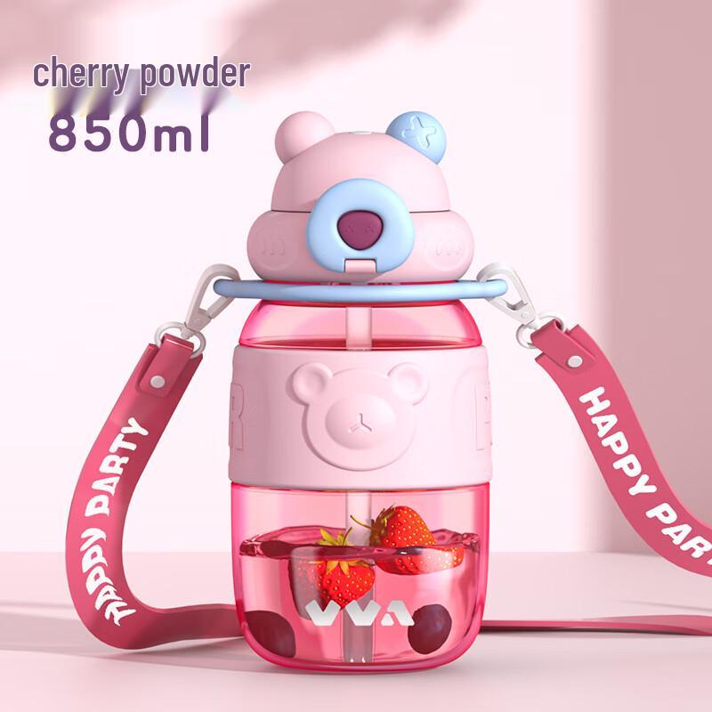TKK Summer Portable Bear Plastic Water Bottle