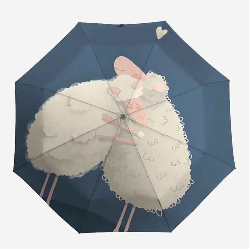 

1pc Sheep Love Umbrella That Opens Closes Automatically Perfect Gift with a Convenient Folding Mechanism 57