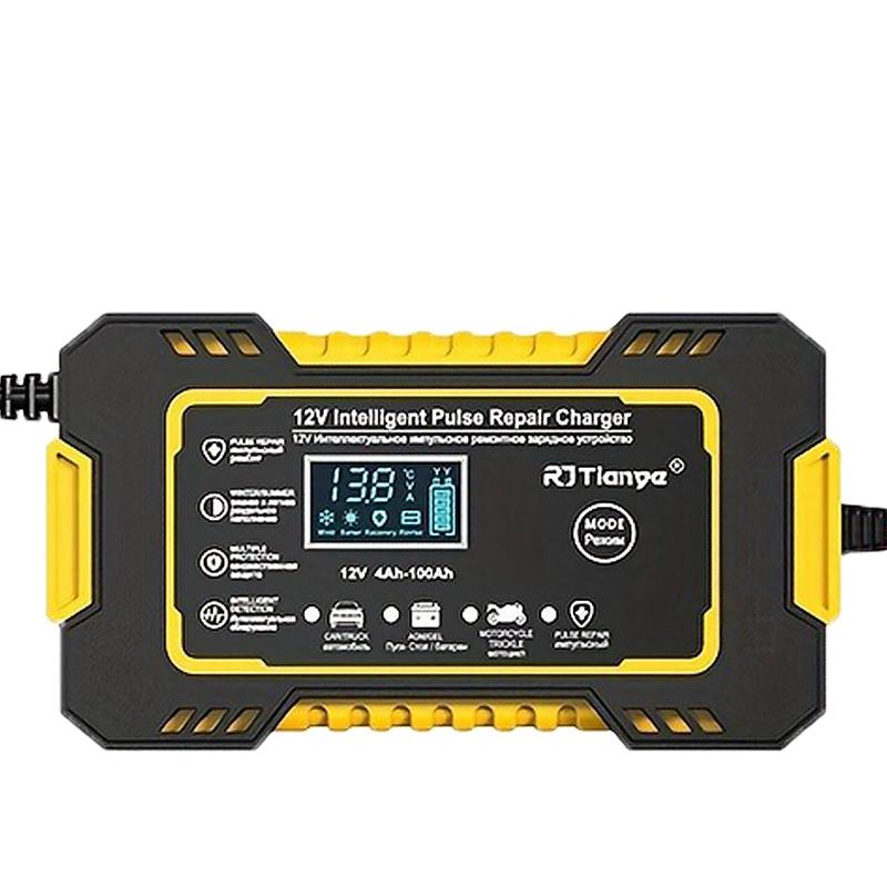 EAFC 12V Smart Battery Charger with LCD Display, 6A Intelligent Pulse Repair