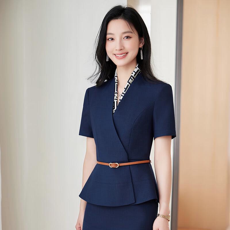 Women's Professional Short Sleeve Blazer Suit