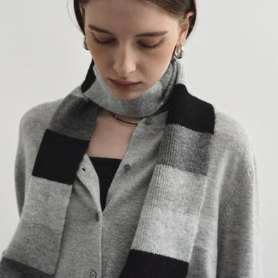 MONGDOL [3color] Striped Knit Muffler MDAC031