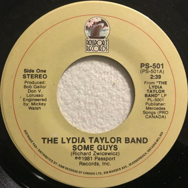 

7inch Record LYDIA TAYLOR BAND Some Guys PS501 Passport Record 1981 Canada Rock Used