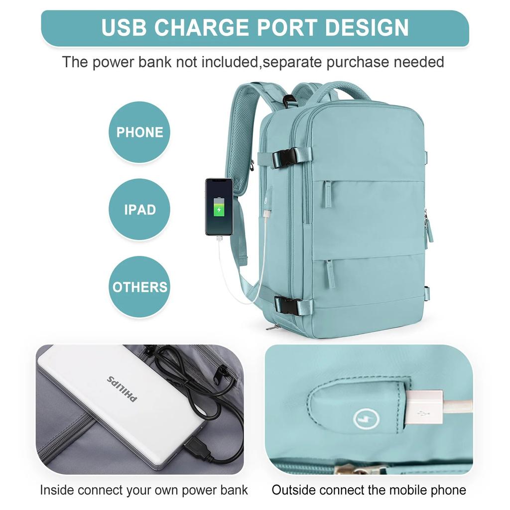 Large Travel Backpack for Men Women Laptop Backpack 14 Inch Laptop Bag for School Work Anti Theft Business Backpack 35L