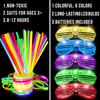 125 Pack Glow in the Dark Party Supplies for Kids Adults,Light Up Party Favors with 25 LED Glow Glasses Sunglasses,100 Glow Sticks Bulk Glow