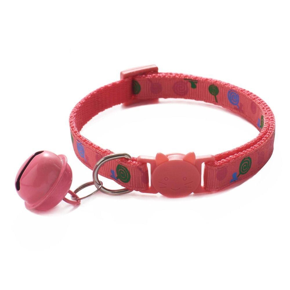Cute Cat Head Cat Collars Pet Supplies Bell Pendant Collar Buckle Kitten Necklace