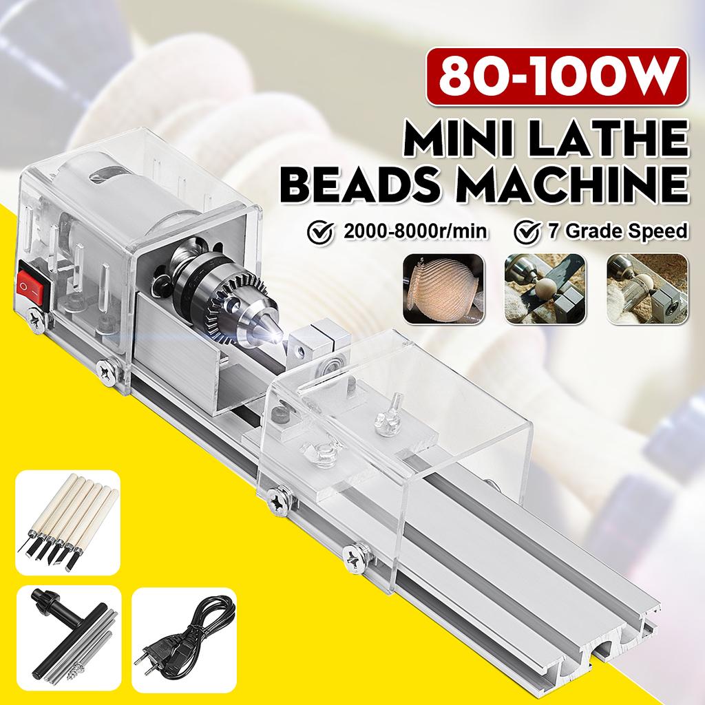 Compact Bead Lathe US standard 110V Diy Lathe Low Noise Rust‑Proof for Cutting Grinding Carving Milling Compact Bead Lathe US standard 110V Diy Lathe Low Noise Rust‑Proof for Cutting Grinding Carving Milling