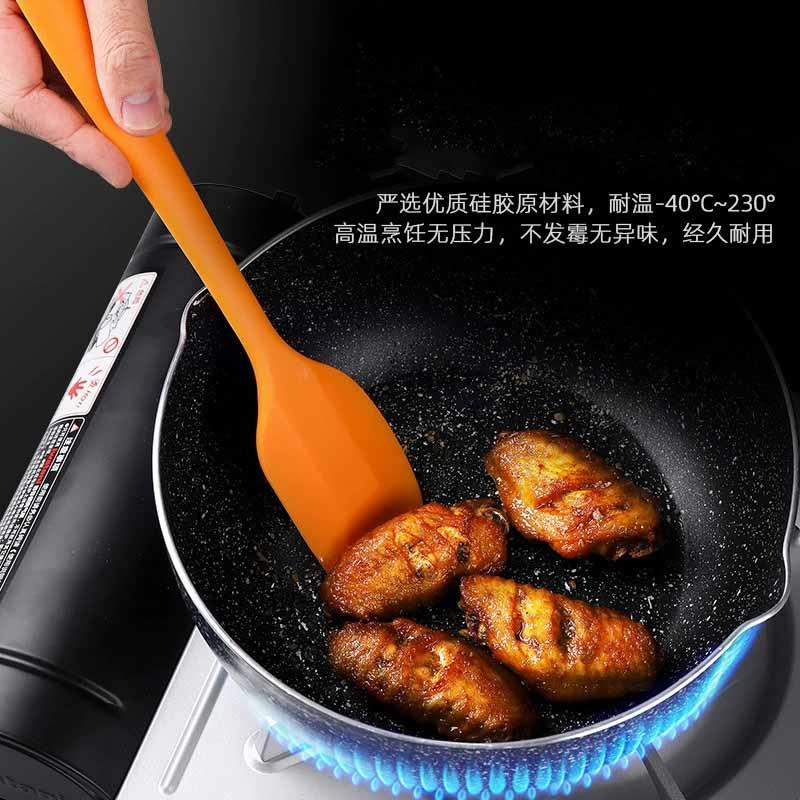 Premium Food Grade Silicone Spatula Heat Resistant Baking Scraper Mixing & Frosting Tool for Cake Cream Non-Stick Cookware Baking Tool