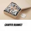 DIY Painting Blanket, Stress Relief Coloring Throw Blanket, Creative Art Sofa Nap Cover for Bedroom