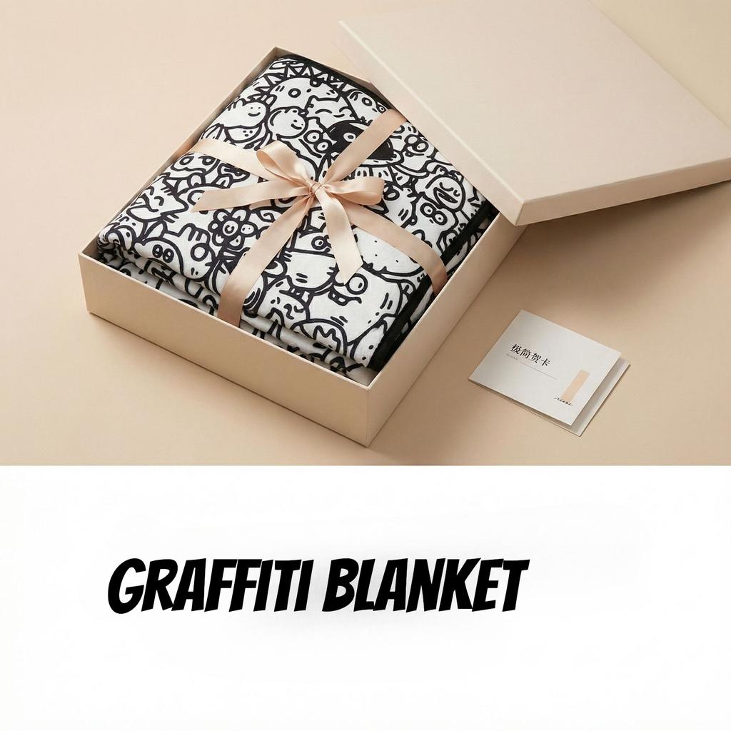 DIY Painting Blanket, Stress Relief Coloring Throw Blanket, Creative Art Sofa Nap Cover for Bedroom