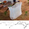 Outdoor Picnic Trash Bag Holder Camping Supplies Foldable Stainless Steel Camping Shelf Kitchen Trash Organizer Rack