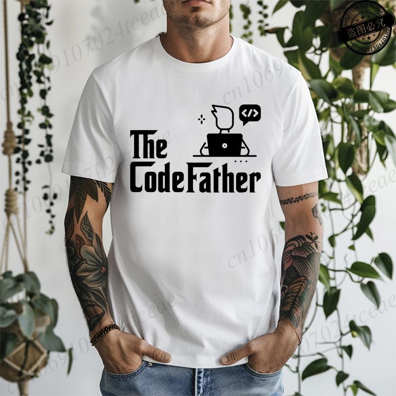 The Codefather Shirt Computer Teacher TShirts Coding Shirt Gift for Coder Computer Programmer Engineer TShirts for Men
