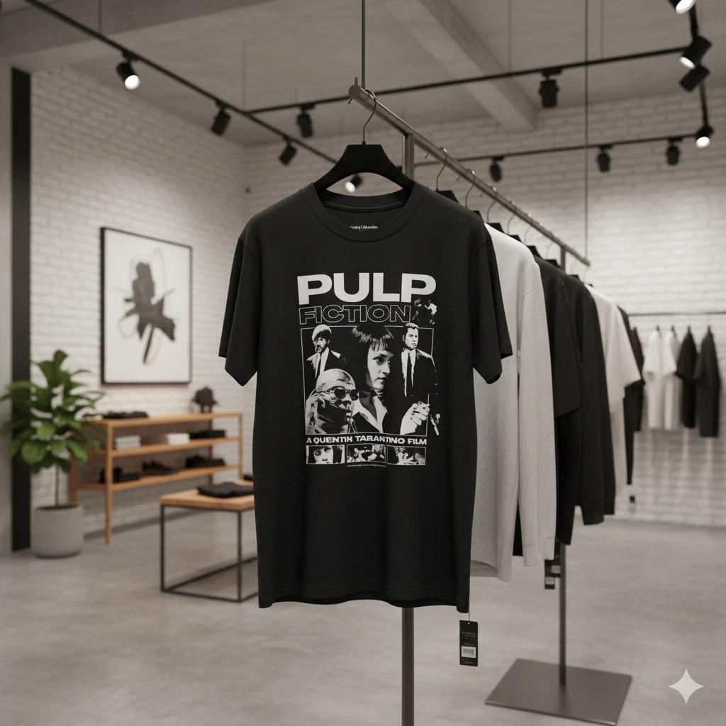 Unisex Adult Casual Movie Pulp Fiction Movie T Shirt Quentin Tarant... S