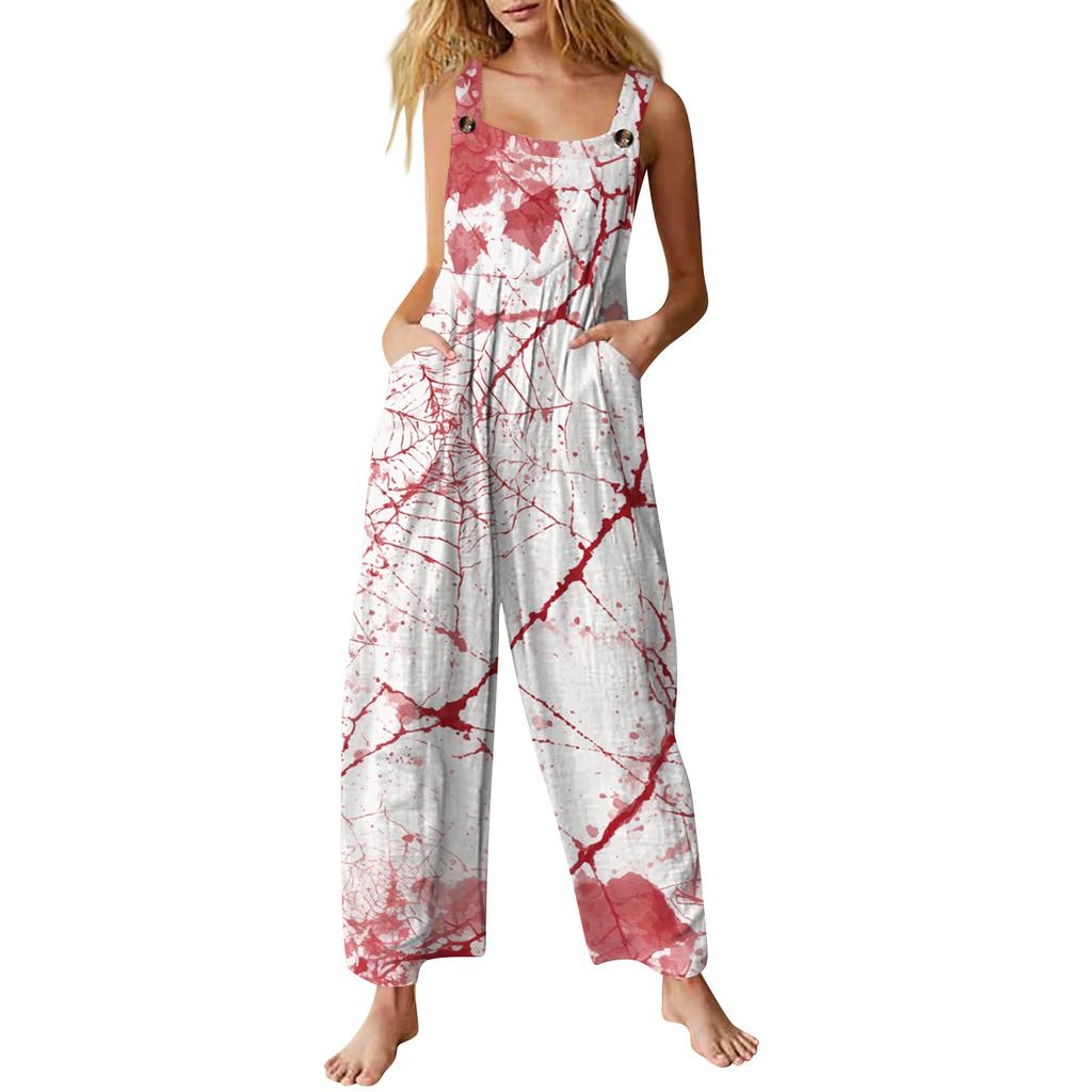 Dámský overal Potištěný Ležérní Volný Overal