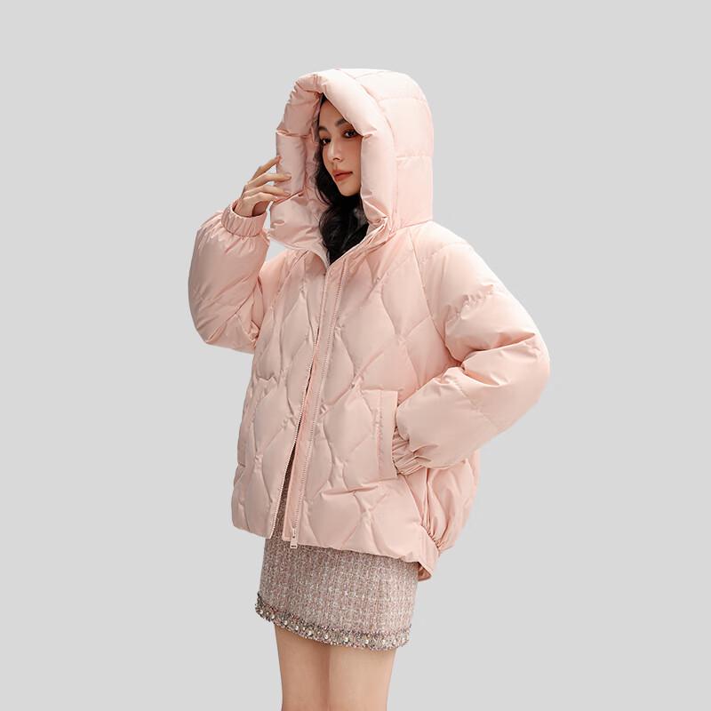 YAYA Women's Short Hooded Duck Down Jacket