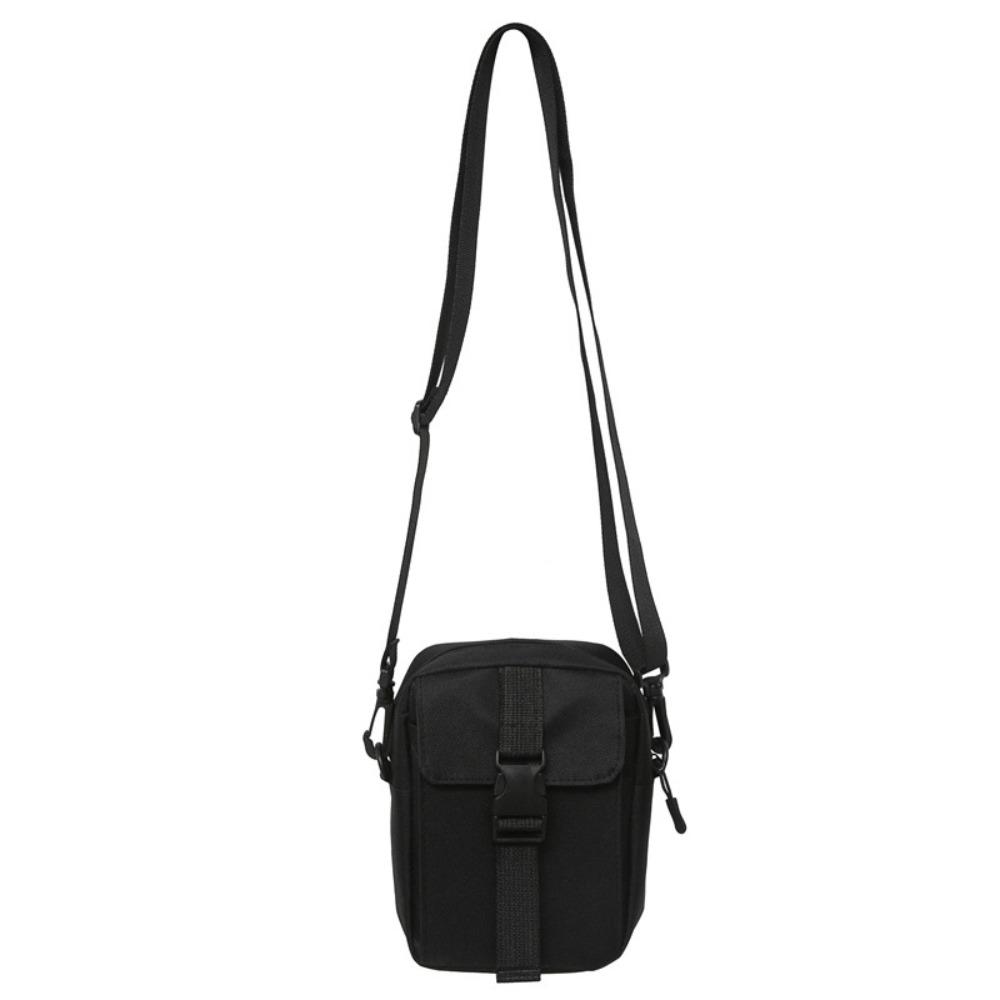 Multi-Layer Canvas Shoulder Bag Large Capacity Retro Square Bag Simple Men Messenger Bag  Outdoor