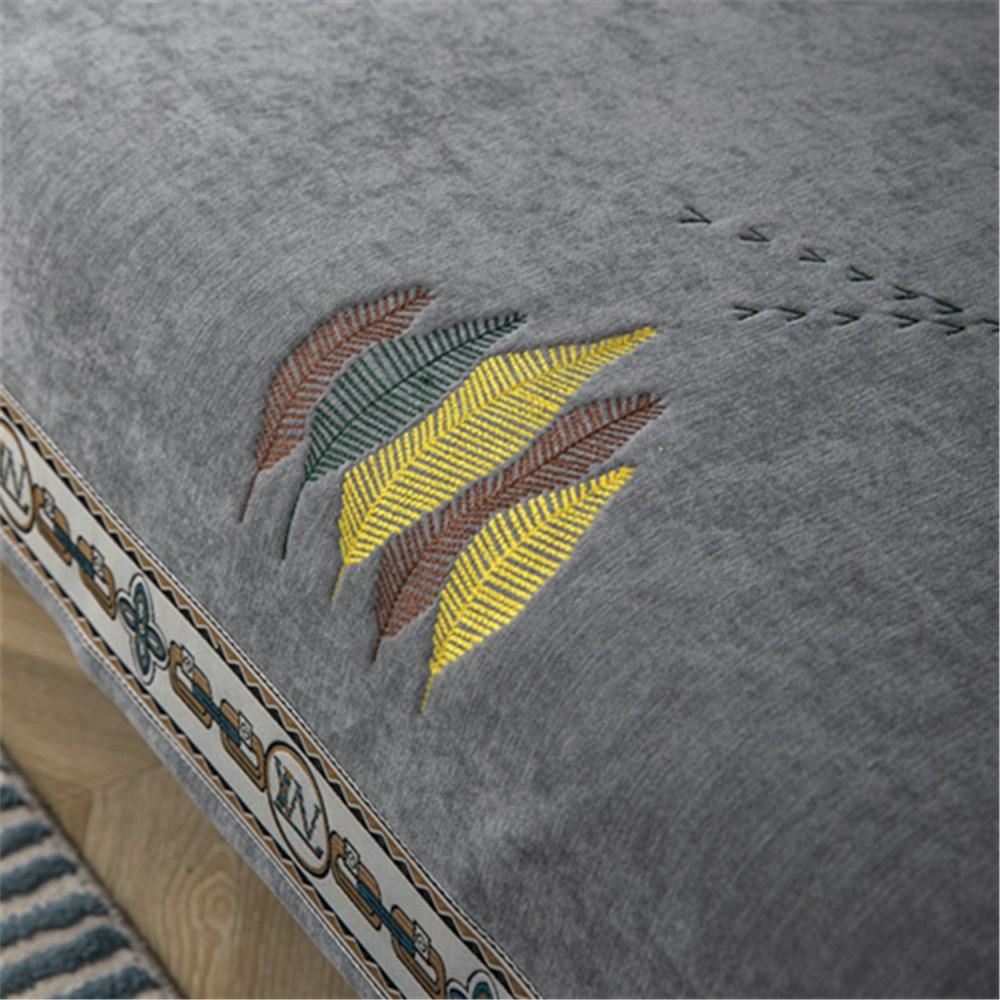 Čtyři roční období Univerzální Vyšívaný Jednobarevný Chenille Široká stuha Polštář na pohovku Severský Jednoduchý Protiskluzový Kombinace Polštář na pohovku Ručník