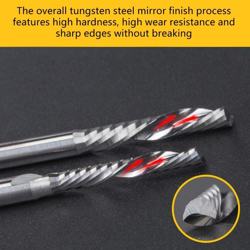 20PCS 3.175mm Shank Single Grooves Milling Cutter 2mm/2.5mm Diameter Routers Bit Engraving Tool for Metalworking