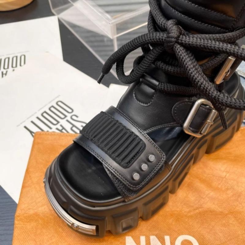 Fashion Fashion British Style Motorcycle Boots with Thick Sole,increased Height,personalized Handsome Punk Style,comfortable Botas Mujer