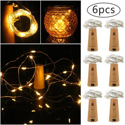 Lampki łańcuchowe LED do butelek Bateria W kształcie korka Świąteczne przyjęcie weselne