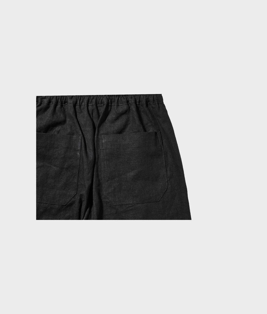 FFEFF STUDIO Linen Baggy Elastic Pants (Black)