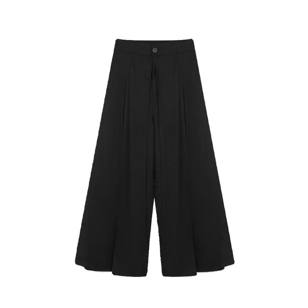 Men's Japanese Bushido Wide-Leg Slit Skirt Pants