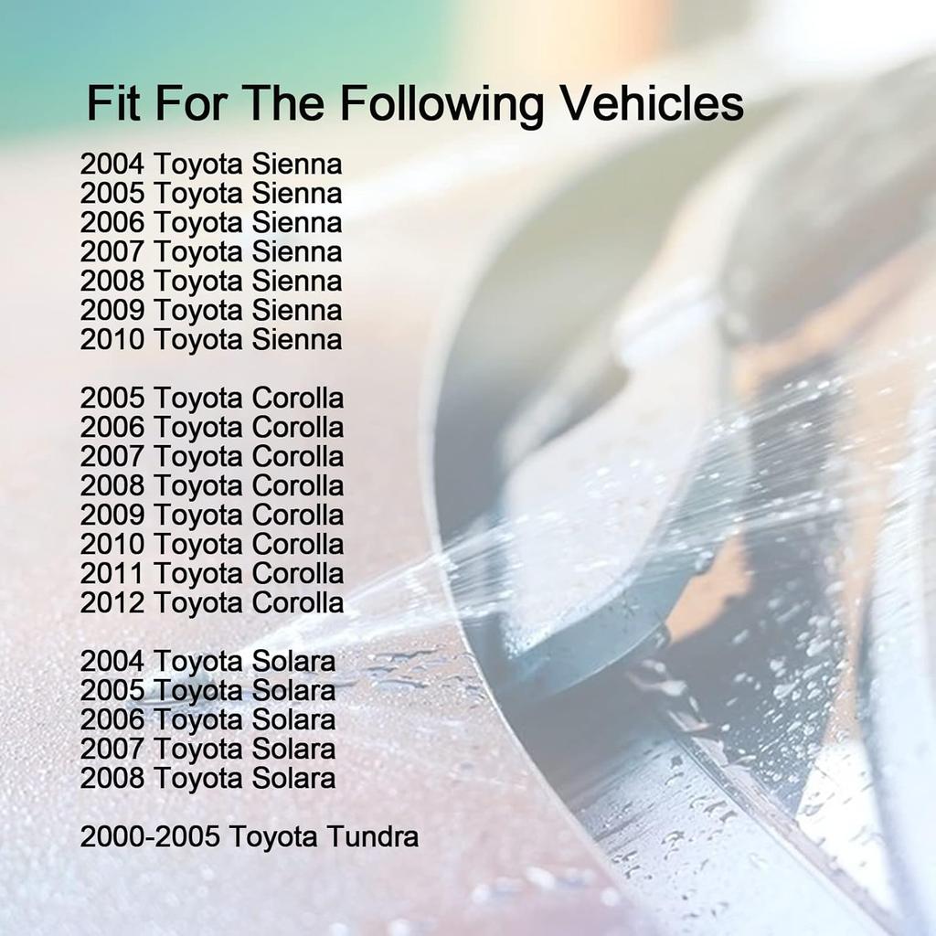 Toyota Windshield Washer Nozzles Kit - Replaces OEM #85381-AE020, Fits 04-10 Sienna, 05-12 Corolla, 04-08 Solara, 00-05 Tundra