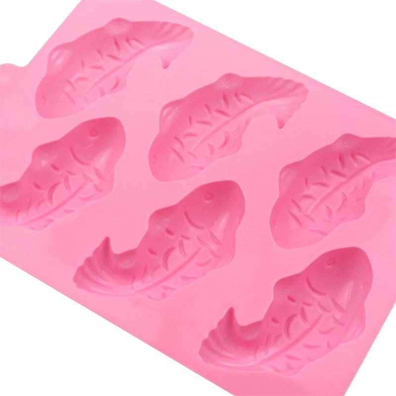 6 even Fish Silicone Baking Mold 3D Chocolate Pudding Molds Cupcake Pan Cake DIY Muffin Kitchen Tools