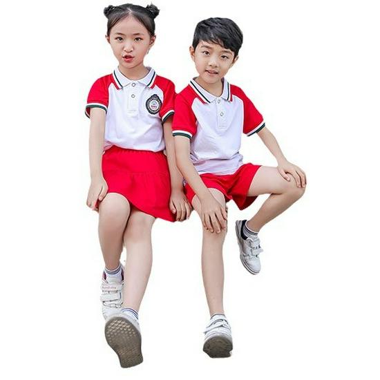 British College Style Summer Garden School Uniform for Primary Students