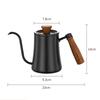 Kaffekanna Mjölkskummare Kannor Vattenkokare Svanhals Vattenkokare Pip med Termometer Espressokaffekanna Tekanna 550ml