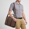 Men's Trendy European & American Large Capacity Business Briefcase: Printed Crossbody & Shoulder Handbag for Laptop.