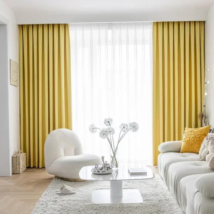 Lichtgroene Strepen Effen Katoen en Linnen Verduisterende Gordijnen voor Slaapkamer Woonkamer Balkon Maatwerk W100cmxH250cm 1PC&Grommet Top