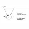 925 Sterling Silver Circle Little Bell Pendant Necklace Silver Clavicle Chain Necklace For Women Jewelry