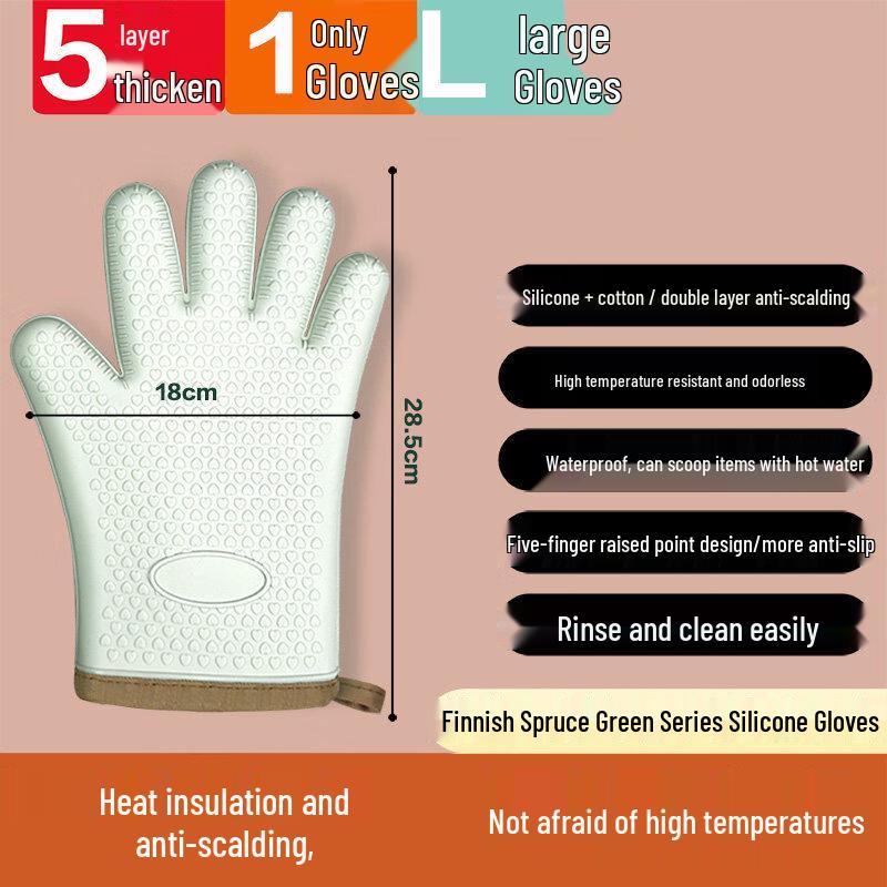 ZISIZ Silicone Heat Resistant Kitchen Glove