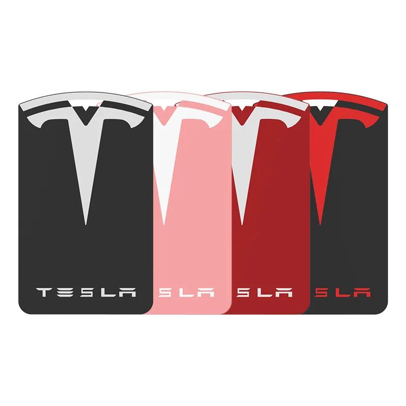 CGYJL1 3D Design Highlight Key Card Holder Silicone Protector Cover Keychain for Tesla Model 3 Model Y Accessories