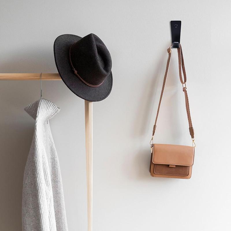 2Pcs Single Hole Wall Mounted Stainless Steel J-Type Clothes Hook Small Hooks for Hanging Cup,Coat,Hat,Bag,Towels with Screw