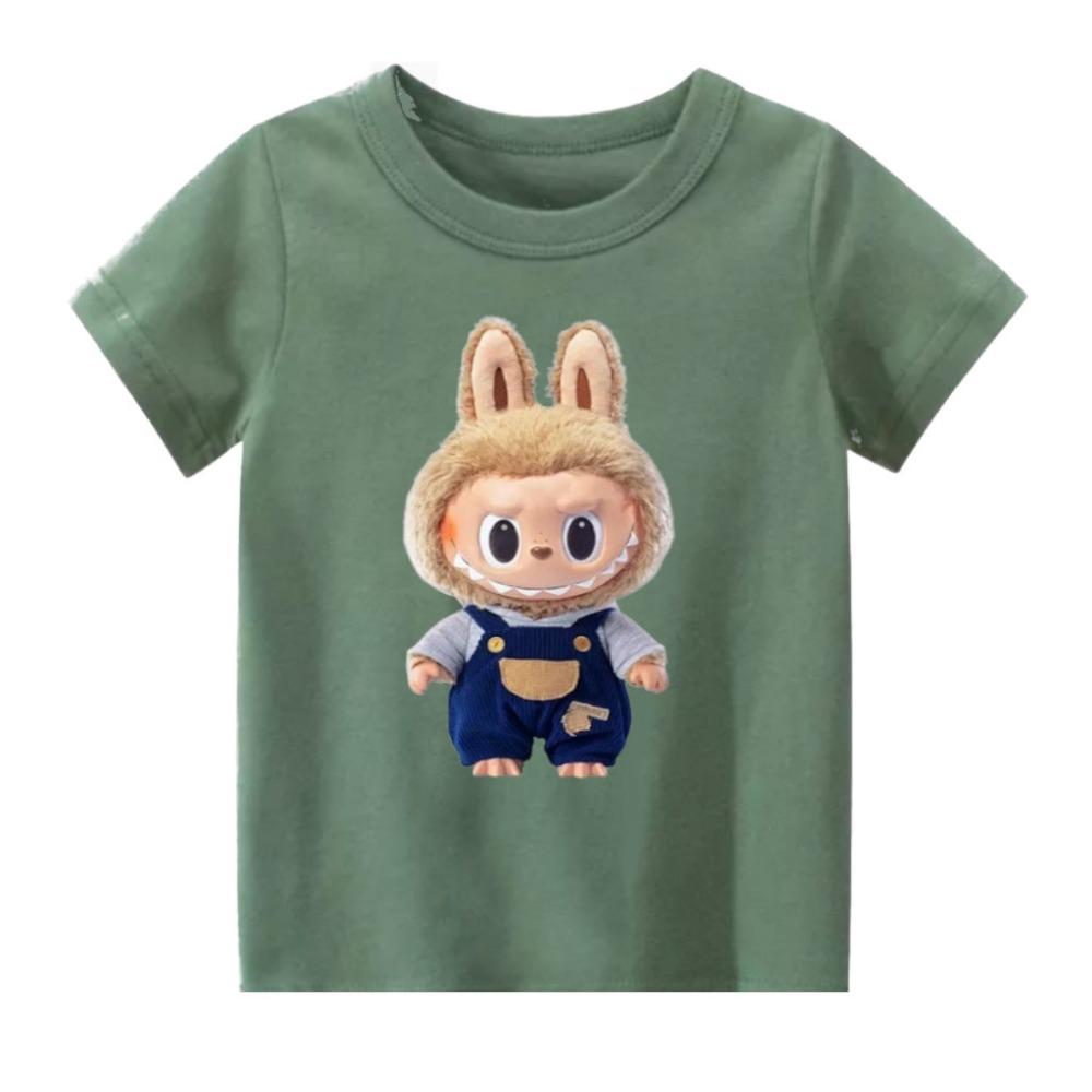 Labubu Cloth Printed Short-sleeved Casual Style T-shirt for Men and Women