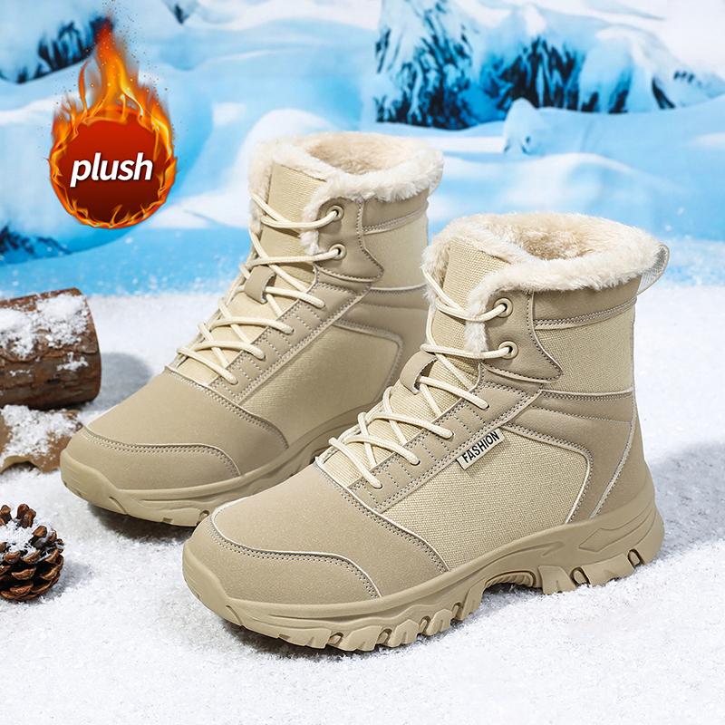 TUINANLE Snøstøvler Plysj Varm Ankelstøvletter for Kvinner Vintersko Dame Vinter Fottur Gå Støvletter