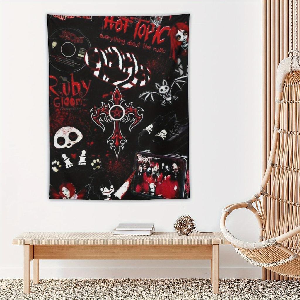 Gothic Art Tapestry  Unique Design for Home Decor  Adds Edgy and Mysterious Style and Dark Charm Perfect for Bold Interiors
