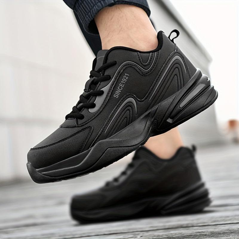 Men's Trendy Cushioned Running Shoes, Comfy Non Slip Lace Up Soft Sole Sneakers For Men's Outdoor Activities, Winter & Autumn
