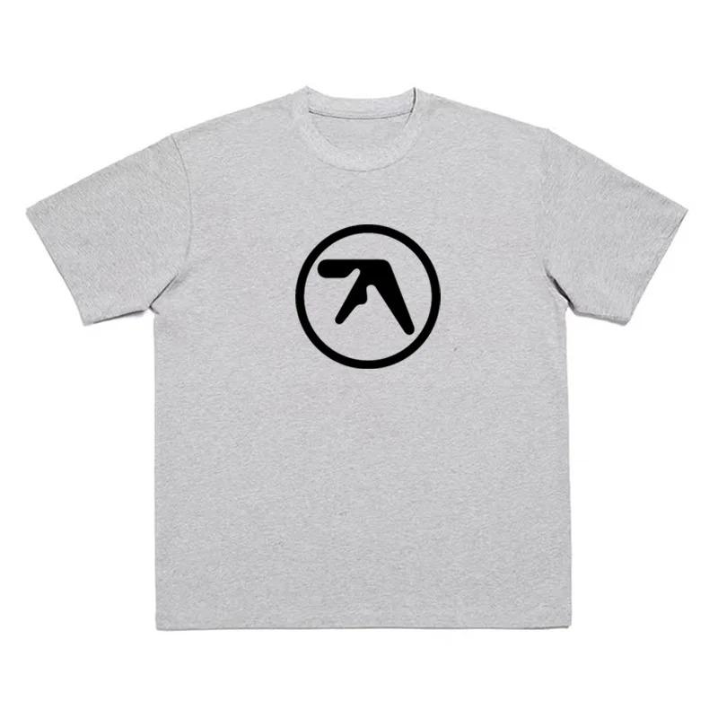 2024 Korean style Men Tshirt Cotton Aphex Twin Y2k Streetwear Graphic Korean Fashion Print Harajuku Vintage Tops Tees Oversized
