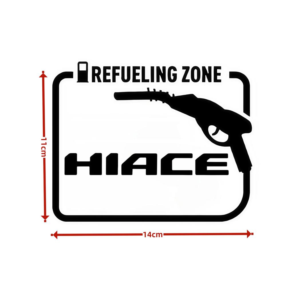 Hiace Tank Cover Sticker Car Sticker Fuel Outlet Dress Up Fuel Tank Decal Universal