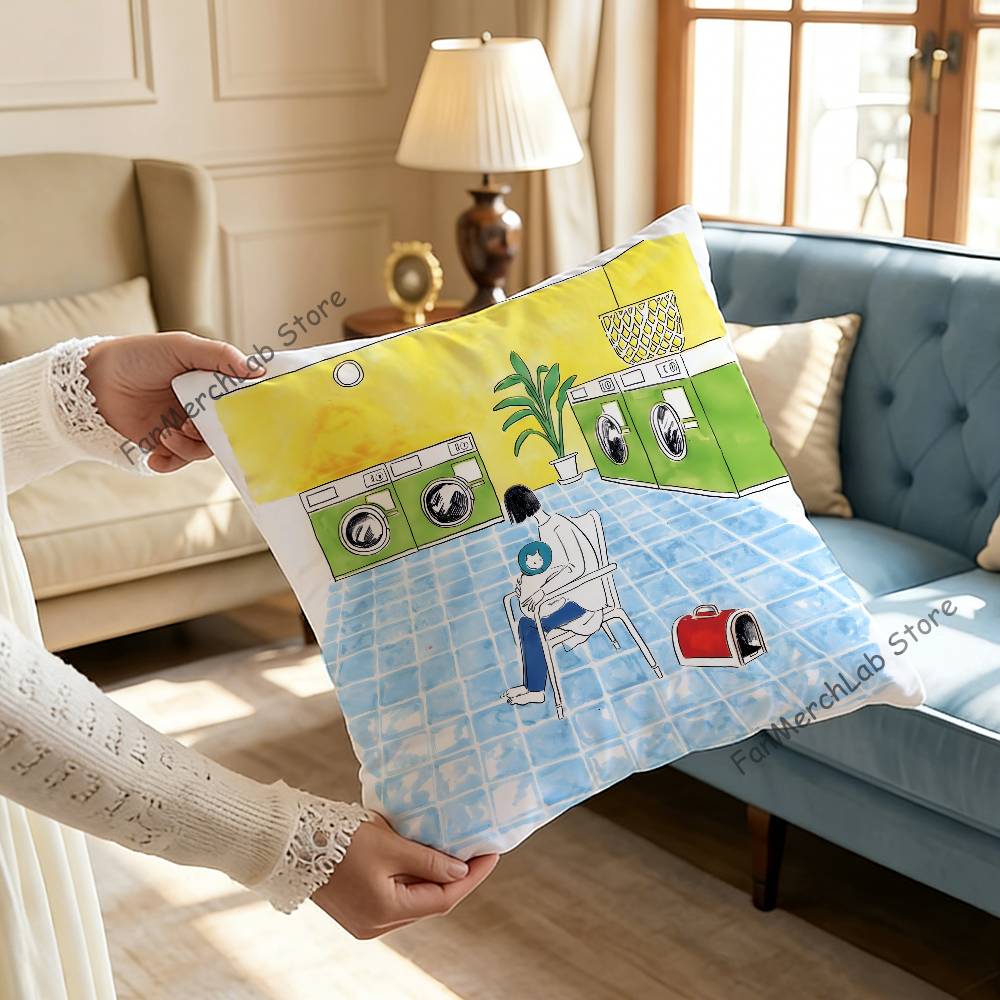 

Band LLamp S Pillow Case Plush Fabric Soft Pillowcase Double Sided Print Sofa Cushion Cover Throw 30x30cm