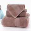 Soft Pure Cotton Bath Towel Set - 3-Piece Absorbent Combed Towels