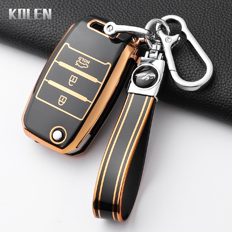 Fashion Tpu Car Folding Key Case Cover For Kia Rio 3 K2 Ceed Cerato K3 K5 Sorento Sportage Soul K4 Picanto Optima Forte Stinger